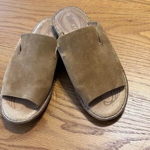 Born Tan Suede Women's Slide Sandals
